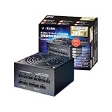玄人志向 電源ユニット 750W ATX 電源 80 PLUS ゴールド PC電源 フルプラグイン セミファンレス KRPW-GA750W/90+