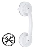 Yosoo 吸盤ドアハンドル 強力吸盤取っ手 吸盤ハンドル 取っ手 強力吸盤 吸盤式 リビング 手すり 工事不要 強力吸盤 取り外し簡単 転倒予防 家庭用 高齢者 子供用 200mm 銀