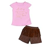 (プタス)Putars ベイビー服 子供服 上下セット 女の子 Tシャツ 半袖 パンツ フリンジ模様 可愛い オシャレ スポーツ 運動会 通園 旅行 記念日 プレゼント 2-6歳