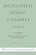 Encyclopédie de Diderot et d'Alembert - Lettre Q (French Edition)