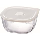 HARIO(ハリオ) 日本製 耐熱ガラス製 密閉保存容器・角 600ml BUONO kitchen KSTM-60-TW クリア
