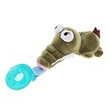 Baoblaze 全10種類　おしゃぶりホルダー　おしゃぶり付きぬいぐるみ　動物の形 赤ちゃん　ベビー用　おしゃぶり　おもちゃ　取り外し可能 - クロコダイル