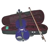 Merano MV300PR 1/8 Size Purple Violin with Case and Bow+Extra Set of Strings Extra Bridge Rosin Pitc
