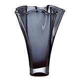 Lenox Organics Ruffle Crystal Vase, Smoke by Lenox