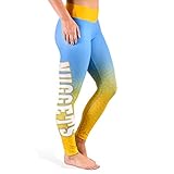 KLEW NBA Denver Nuggetsグラデーションプリントレギンス S ブルー