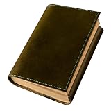 [アム デ マス] 文庫本カバー ブックカバー 本革 栃木レザー 御洒落 日本製 レザー 通勤 通学 シンプル BC-041 グリーン