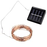 Oria Solar String Light, 8 Modes 100 LEDs 33ft Outdoor String Light Copper Wire Lights, Waterproof A