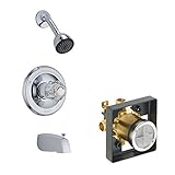 Delta Delta KTSDCL-T13422SOS-CH Classic Tub/Shower Kit Pressure-Balance Single-Function Cartridge, C
