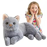 猫のぬいぐるみ | 猫のぬいぐるみぬいぐるみ 動物のぬいぐるみ、猫のぬいぐるみ、リアルでかわいい手作りぬいぐるみ、車の装飾としても使用できます、男の子と女の子のためのホリデー誕生日ギフトプレゼント