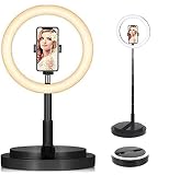 【色限定販売】 LEDリングライト 外径11.4インチ/29cm 撮影用 高輝度 自撮りライト iphone/スマホ/カメラ/写真/ビデオ照明キット 3500K～6000K 3色10段階調整 led 58cm～158cm 伸縮スタンド 組み立て簡単/収納便利/折り畳み 卓上地面両用 usb充電 Youtube・tiktok・生放送・化粧・美肌・美顔ライト Xiaz