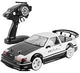 ziuuihu 2.4Ghzラジコンカー 70km / h高速ドリフトレーシングカー 1/10電気自動車、 4WDオフロードRC車両 2つのバッテリーで 男の子と大人のためのおもちゃの車 (AE86)