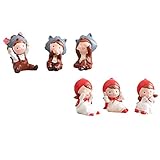 Perfk 人形の装飾　ガーデンDIY 盆栽 ドールハウス ミニチュア マイクロ 風景 装飾品 アクセサリー 庭の装飾 全6個