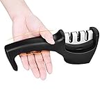 Bartram 包丁研ぎ器 急速に研ぐ 包丁 研ぎ器 ダイヤモンド砥石 三段階研ぎ キッチン用 粗研ぎ/細研ぎ/ 仕上げ研ぎ ステンレス鋼 キッチン