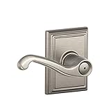 Schlage F40FLA619ADD Addison Collection Flair Privacy Lever, Satin Nickel [並行輸入品]