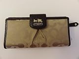 コーチ 財布 Coach 46636 Madison Op Art Skinny Wallet Khaki Mahogany Lizar [並行輸入品]