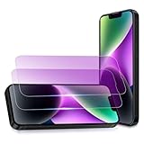 DXQ ブルーライトカット iPhone14用 ガラスフィルム 目の疲れ軽減 あいふおん14 強化ガラス いphone14 保護フィルム アイフォン14 液晶保護 シート 6.1インチ【貼付け簡単 指紋防止 気泡ない 2枚セット】