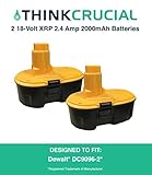 2 Dewalt DC9096 XRP 18-Volt 2.4 Amp Hour NiCd 2000mAh Pod Style Batteries, Designed & Engineered by 