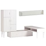 arne テレビ台 キャビネット ウォールシェルフ 完成品 日本製 配線収納 3点セット T-003 T3L-cabi WallBox F-1200 配線収納 サイドラック ホワイトウッド