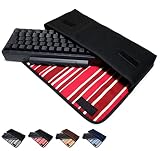 suono HHKB Professional HYBRID キーボードケース (ブラック・ボルドーストライプ) ハンドメイド 日本製