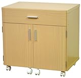 ライフスタイリングショップ プリンターワゴン デスク横 引出 幅59×奥行41cm ライトブラウン FS-036LB