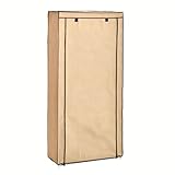 タンスのゲン シューズラック 幅60 8段 カバー付き ロータイプ 組み立て品 ベージュ 22600003 BE