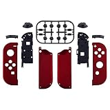 eXtremeRateスイッチ ジョイコンに対応用交換シェル、ジョイコン switchとswitch 有機elに対応用ハンドヘルドコントローラーハウジングケース、フルセットボタン付き、ジョイコンに対応用DIY交換ケース（ジョイコン switch本体ではありません）【スカーレットレッド】
