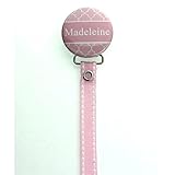 Personalized Name Pink Moroccan Tile Pacifier Clip (RPER55) by Crystal Dream