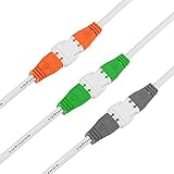 ILS - 2 Pin Orange Green Grey Connector Wire Cable for Male Female LED Strip Light