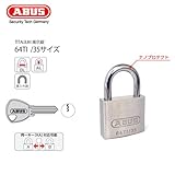 ABUS 南京錠 TITALIUM-64TI 35サイズ キー3本付属 世界で認められているABUS社製 軽くて強い、独自開発の新素材タイタリウム 門扉 ポスト 下駄箱 ロッカー カバン おすすめ ア