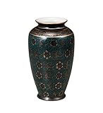 マルヨネ 九谷焼 花器 8号花瓶・青粒鉄山 K4-1312