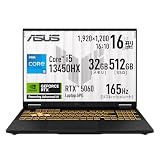 ASUS ゲーミングノートPC TUF Gaming F16 FX608JM 16インチ RTX 5060 インテル Core i5 13450HX メモリ 32GB SSD 512GB リフレッシュレート165Hz イルミネートキーボード Windows 11 重量 2.3kg 動画編集 イェーガーグレー FX608JM-I5R5060A
