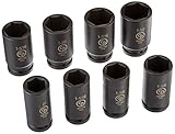 Chicago Pneumatic CPT-SS6008D 0.75 In. Dr Deep Sae Socket Set, 8Pc