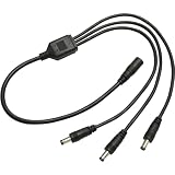 Kaito Denshi(海渡電子) DC電源 分岐ケーブル 大電流用 外径5.5mm 内径2.1mm 最大電流14A(メス側) 最大電流3.5A(オス側) 3分岐