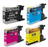 【UNIQUE-INK】LC12（17） ブラザー 互換インクカートリッジLC12(17)-4CL【(4PK)-1BK-1C-1M-1Y】 DCP-J940N DCP-J925N MFC-J710D MFC-J6710CDW DCP-J525N MFC-J705D MFC-J825N MFC-J955DN DCP-J540N MFC-J840N MFC-J860DN