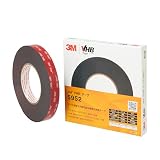 3M VHB テープ 粗面 5952, ブラック, 幅19 mm x 長さ10 m, 厚み1.14 mm, 個装