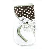 Infantissima Toddler Hooded Towel, Minky Bubble Brown Green by Infantissima
