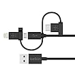 belkin ユニバーサルケーブル [国内正規品] Lightning、micro-USB、USB-Cコネクタ付 F8J050BT04-BLK-A F8J050BT04-BLK-A