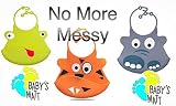 Silicone Baby Bibs - Waterproof Easy to Clean. No More Messy (8 Beautiful Models-Red) By Baby's Matt