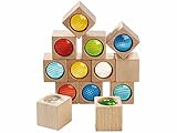 HABA Kaleidoscopic Building Blocks - 13 Piece Set with Colored Prisms (Made in Germany) [並行輸入品]