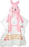 Baby Boys Girls Hooded Hoody Terry Cotton Beach Bath Towel Wrap Poncho, Pink Bunny by TotMart