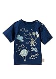People Tree (ピープルツリー) オーガニックコットンベビー ピエロプリント Tシャツ インディゴメランジ 70