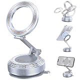 BEGABERスマホホルダー 車 マグネット 真空磁気携帯電話ホルダー 車用 105ポンド吸引 & 3800gf 磁気360°調節可能 Magsafe 車用携帯電話ホルダー マウント iPhone 17 16 15 14 13 12 シリーズ&Android用 純亜鉛合金(シルバー)