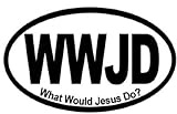 WWJD What Would Jesus Do? Bumper Sticker 139mmX88mm - イエスはWWJD何をしますか?バンパーステッカー139mmX88mm