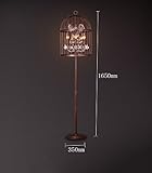 LOFTフロアランプ、アメリカンビレッジアイアンバードケージフロアランプリビングルームシンプルな照明錆びた色350mm×1650mm クリエイティブ