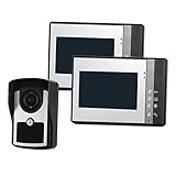 Dolity 7インチ　ビデオ　ドアホン　ドアベル　ビデオ　入力システム　インターホン　2モニター - US　超薄型　低消費電力