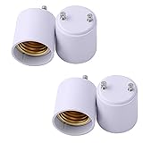 FINDYOULED 4 Pack White GU24 to E26 / E27 Adapters,PBT Material is Retardant Anad Safe [並行輸入品]