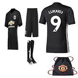 Manchester United 2017年2018 17 18 Romel Lukaku Kidユースレプリカジャージキットシャツ、ショート、靴下、バッグ)プレミアリーグ英語Ages 1 – 12
