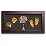Moms Present 赤ちゃんの手と足 WALNUT FRAMEで3DプリントDIYキットをキャスティング(PW-7-happiness-tree) [並行輸入品]