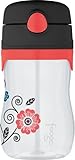 Thermos Foogo Phases Leak Proof Tritan Straw Bottle, 11 Ounce　幼児用　水筒　300ml　ブラック