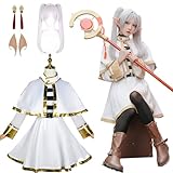 [Agtop] フリーレン コスプレ衣装 ウィッグ セット コスチューム ハロウィン 仮装 (フリーレン, L) [並行輸入品]